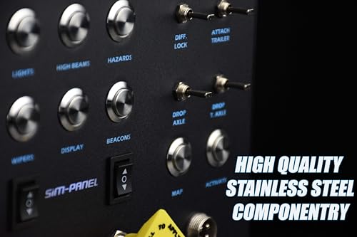 Image of Classic 2 Button Box for ATS /ETS2 (American Truck Simulator /Euro Truck Simulator) (Classic Finish with CB Communications (Matte Black))