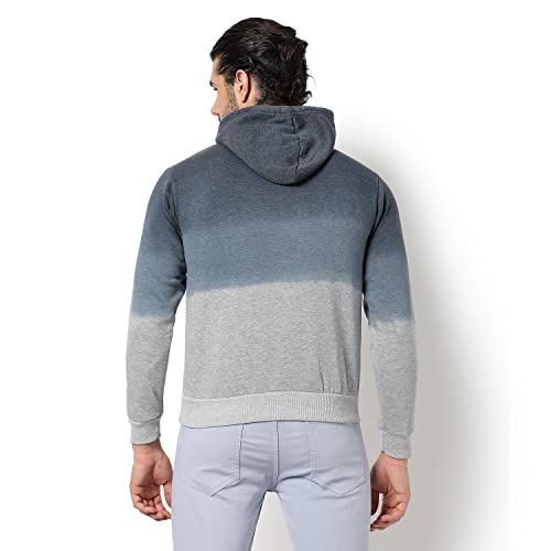Image of Campus Sutra Men Colourblock Hoodie with Kangaroo Pocket