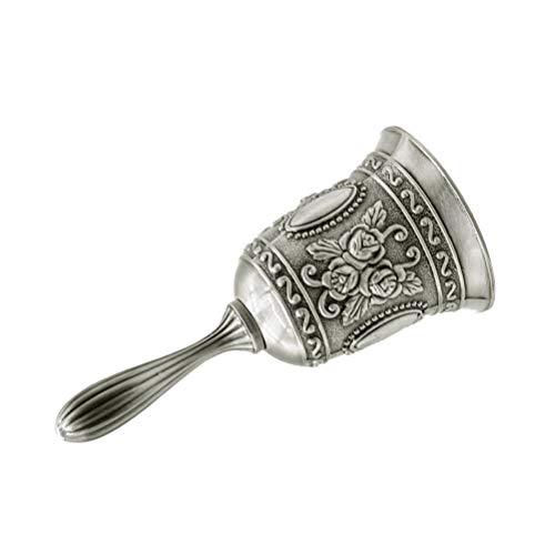 Hand Bell, Uspacific Metal Held Dinner Bell Brass Jingle Call Bell for School Church Adults Classroom Wedding Decorative (2pattern) - Thumbnail 6