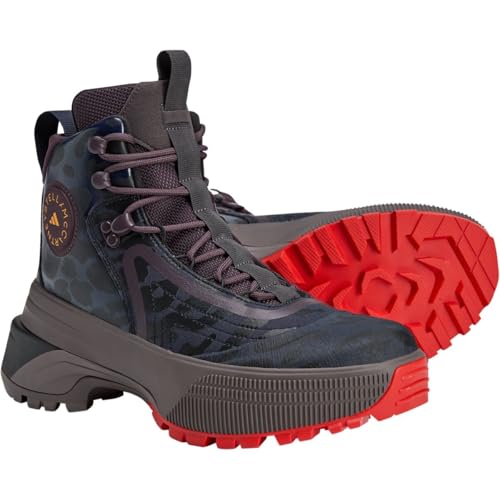 ADIDAS by Stella McCartney X Terrex Hiking Boots, Charcoal/Legend Ink/Active Red, US 8 W2