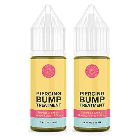 Base Labs 2-Pack Keloid Bump Removal & Piercing Bump Treatment Shrinking Drops | Bump Free Piercing Aftercare | Piercing Cleaner & Keloid Scar Removal | for Piercing Bumps and Keloids 1 oz / 30ml Cover