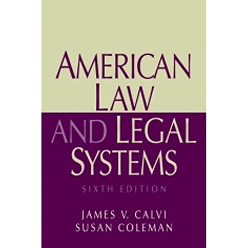 American Law and Legal Systems (6th Edition)