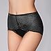 Womens Fashion Lace Panties Large Size Sexy Mid Waist Belly Control Butt Lift Briefs Blouse for New Year Eve (Black, L) Black Cotton Thongs for Women