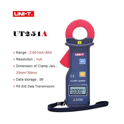 UNI-T Uni-Trend Multimeter clamp Meter UT251A UT251C UT253A Current Leakage clamp Meter Digital Detector High Accuracy Sensitivity Amp Amperometric Leak Tester(UT251A)
