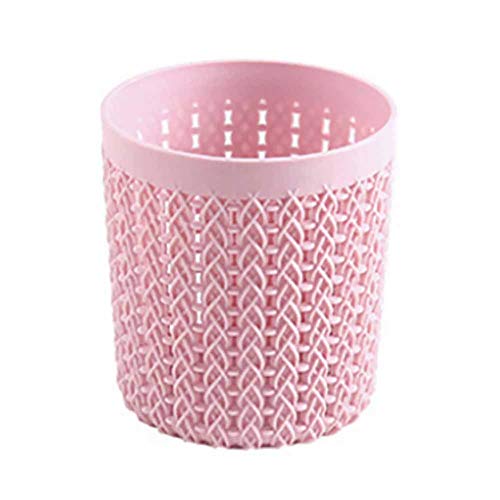 XdiseD9Xsmao Cylinder Brush Box Holder Storage,Hollow Pen Pencil Cosmetic Empty Organizer Pink