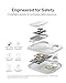 Belkin 3-in-1 MagSafe-Compatible iPhone Charger 15W, Foldable Magnetic Qi2-Certified Wireless Charging Station for iPhone 17, Apple Watch Series 10, AirPods 4, Pixel 10, w/Non-Slip Base & PSU - White