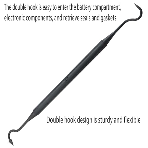 Image of 3PCS Double Head Wire Hook Brush Mini Wire Brush Anti Rust Paint Metal Cleaner Steel Nylon Brass Brush For Sink Oven Cleaning Welding Slag Dirt Nylon Hook Black