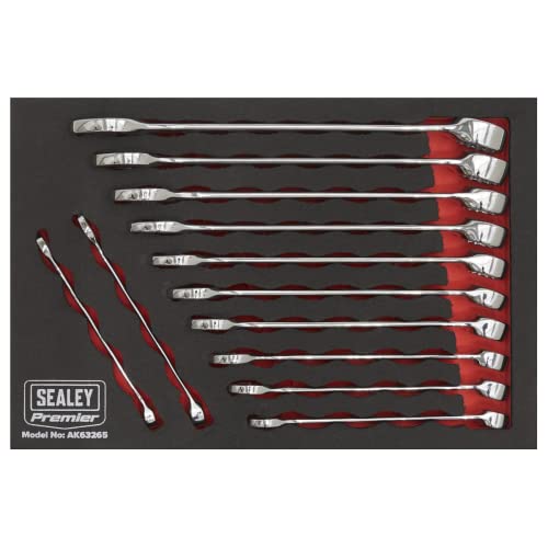Sealey Premier Combination Spanner Set 12pc - Metric - AK63265, Chrome - Image 3