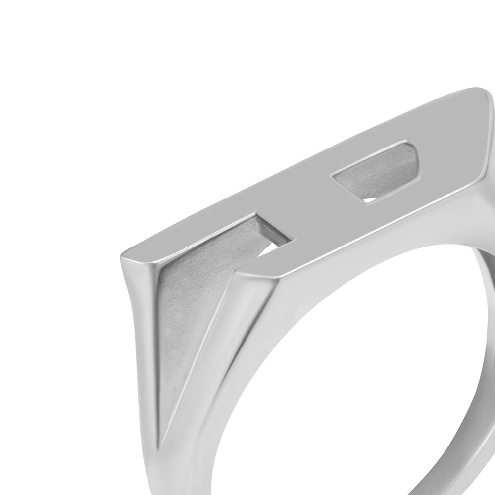 Diesel D Logo Anillos Unisex de acero inoxidable con sello