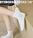 EyzBohrm Ruffle Socks for Women White Ankle Socks Woman Girls Cute Cotton Pink White Frilly Sock Size 9-11, 6 Pairs