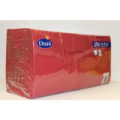 Duni Servietten 3 lag. 40 x 40 cm 1/4 3-lagig, bordeaux