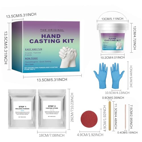 Kit empreinte de mains entrelacées pour une activité romantique de mariage
