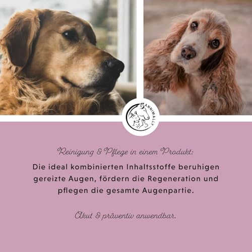 Annimally Augenpflege Plus - Natürlicher Augenreiniger für Hunde & Katzen, mit Euphrasia & Rosenwasser, 30 ml