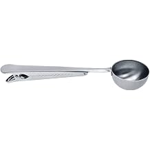 iChewie - Stainless Steel Coffee and Tea Scoop with Bag Clip - Great for Measuring Coffee, Tea, Protein Powder, Instant Drinks & More... Perfect Scoop!