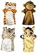 Melissa & Doug Zoo Friends Hand Puppets (Set of 4) - Elephant, Giraffe, Tiger, and Monkey