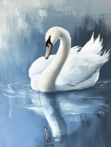 Peinture diamant 5D cygne loisir créatif pour décorer le salon et la chambre à coucher