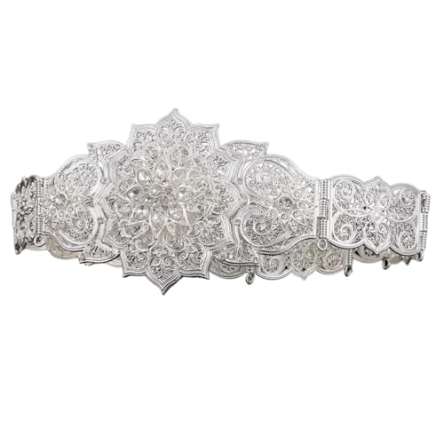 Ceinture mince Bohême pour robe de mariage musulman et grand manteau élégant