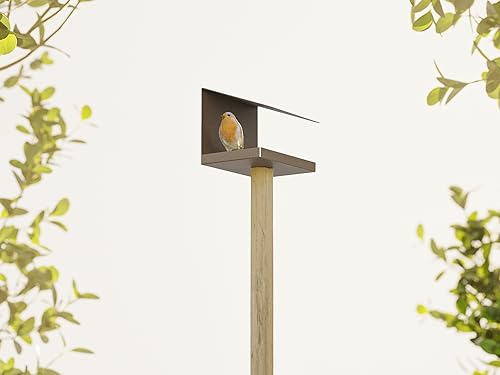 Alberts 355104 Bird Feeder Slanted Roof, Steel Bird Feeder in Various Trendy Colours - Image 2