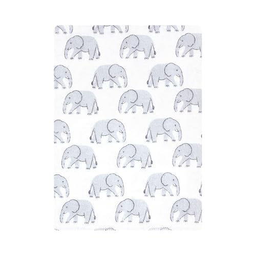 Image of Hudson Baby Unisex Baby Cotton Poly Flannel Burp Cloths Bundle, Safari Friends, One Size