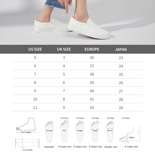 Women's Canvas Slip On Sneakers Non Slip Loafers White Mono US7.5 by hash bubbie - Used condition - Image 8