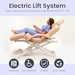 Electric Massage, Spa, and Treatment Table with Salon Top - Adjustable Height, Backrest, and Knee Section, Foot Control, ADA Compliant Treatment Table for Professionals - Image 4