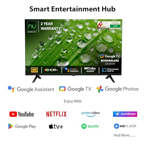 Image of NU 108 cm (43 Inches) New 2025 Borderless Series 4K UHD Smart Google TV LED43UGNX