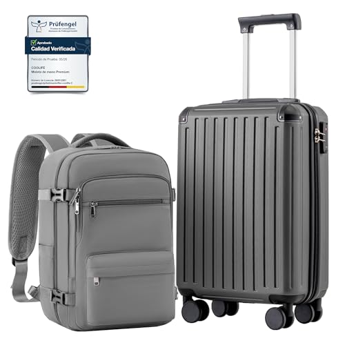 COOLIFE Maleta de Cabina 55 x 40 x 20 cm para avión...