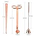 Calary 3 in 1 Candle Care Kit - Wick Trimmer, Snuffer & Dipper Set (Rose Gold)