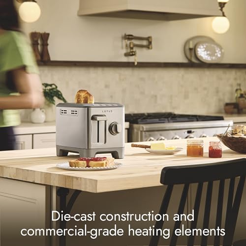 Image of Lotus Toaster, 2-Slice Toaster with Bagel Function and 7-Setting Shade Selector, The Two Slice, 900 Watts, Stainless Steel, Professional Series, LTSTR502