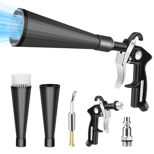 Pistolet à Air Comprimé, Rotation Pneumatique à 360°, Soufflette Air Comprimé à Air...
