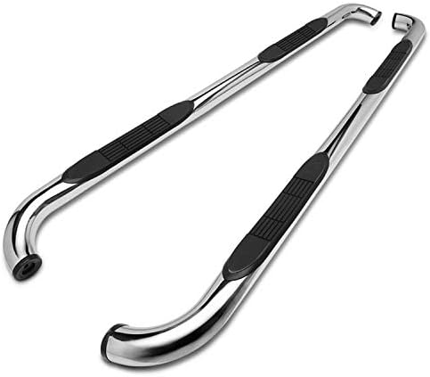 TAC Side Steps Fit Chevy Silverado/GMC Sierra 1999-2018 1500 & 1999-2019 2500/3500 Extended/Double Cab (Exclude C/K Classic) 3" Stainless Steel Side Bars Nerf Bars Step Rails Running Boards 2 Pieces
