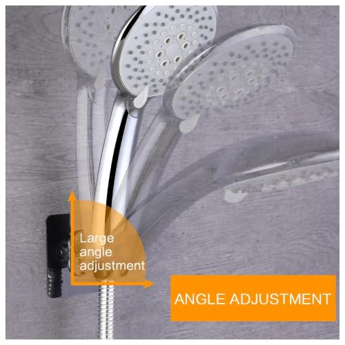 Support de douche mural blanc sans perçage pour carrelage propre - 5