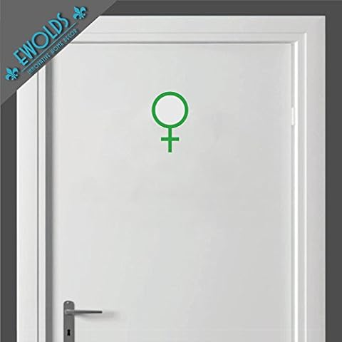 Domus House Signs Ladies Toilet Sign Decal 'Venus' | 22cm high | in 16 colours available, Colour:Light Green Cover