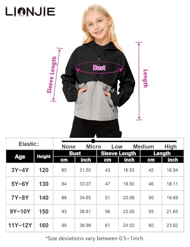 Packable Lightweight Waterproof Hooded Raincoats for Boys and Girls, Windproof, Size 3-12Y4