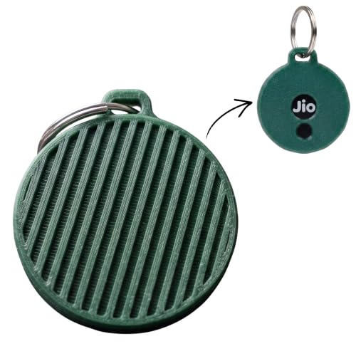 Image of Premium Case for JioTag Tracker | Secure Twist Lock Keychain Holder & Key Finder Cover | Protective Tag for Keys, Luggage, Backpacks & Pets, Green, Jiotag 2 (2026), 3