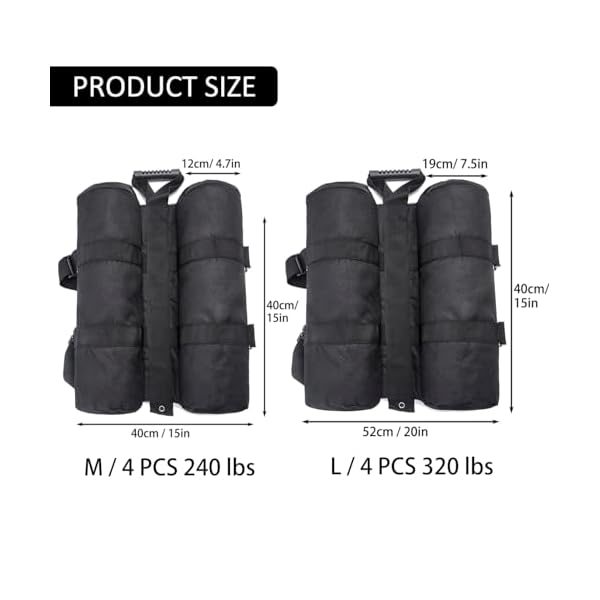 240 lbs canopy weights sand bags set of 41680d heavy duty plus size canopy weight bags pop up canopy tent instant outdoor sun shelter patio umbrella  urban country home decor