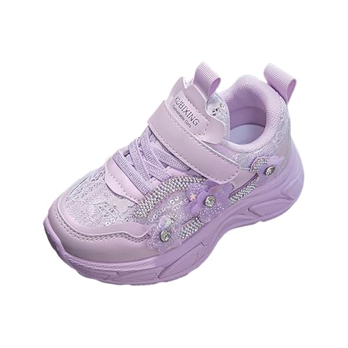 IWIHMIV Little Girls Sneakers Kids Tennis Shoes Girls Toddler Slip On Sneakers Girls Sneakers Kids Sports Running Walking Shoes