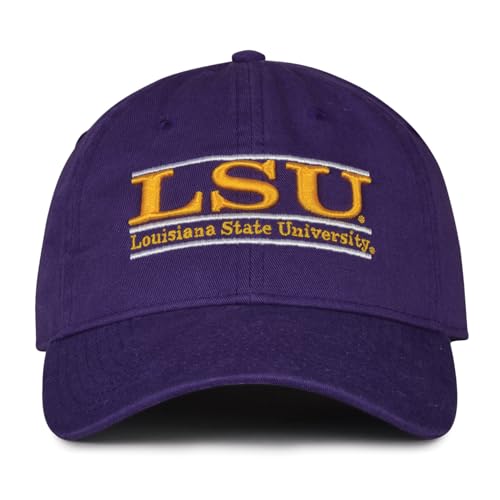 The Game Split Bar Design Trucker Mesh Hat Purple Adjustable LSU Tigers