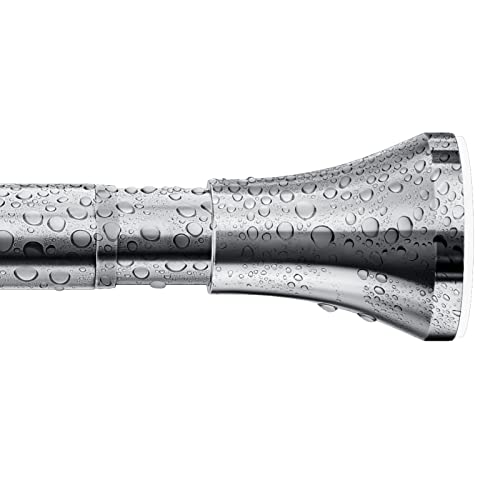 Aizesi Shower Curtain Rod, 36-63 Inches Tension Curtain Rod, Adjustable Curtain Rod No Drilling, Rust-Resistance And Non-Fall Down Spring Tension Rod, Shower Rod For Bathroom, Silver #TOP14