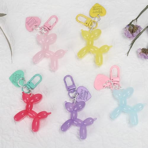 Cute Jelly Balloon Dog Keychain, Couple Keychain Accessories for Car Keys Backpack Pendant Bag Keychain3
