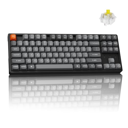 Image of Keychron K8 Max TKL Wireless Mechanical Keyboard, QMK 2.4 GHz /Bluetooth 5.1 /Wired with Aluminum Frame, RGB Backlit Hot-Swappable Programmable Keychron Super Banana Switch for Mac Windows Linux