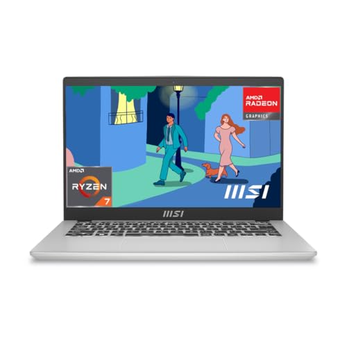 Image of MSI Modern 14, AMD 7th Gen. Ryzen 7 7730U, 36CM FHD 60Hz Bussiness Laptop (16GB /512GB NVMe SSD /Windows 11 Home /MSO 24 + M365 /AMD Radeon Graphics, Urban Silver /1.4Kg) C7M-101IN