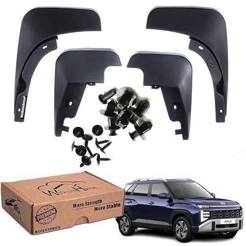 Image of WolkomHome Mud Flap Compatible with Venue 2026 - Durable Splash Guards for Car Exterior Protection