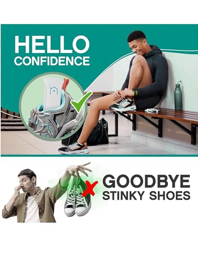 Shoe Deodorizer with Zeolites 2-Pack - Odor Eliminator, Air Freshener, Smell Absorber, Sneakers, Gym Bags, Soccer Cleats, Closets, Pet Area, Reusable - Shoe Deodorant4