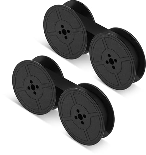 2 Pairs Universal Typewriter Ribbon, Portable Vintage Manual Typewriters Ribbons Impact Dot Matrix Printer Ribbons Calculator Ribbon Typewriters, Portable for Most Vintage Manual Typewriter