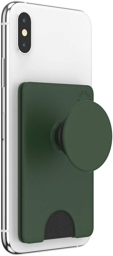 Gеt Pорulаr оƒƒеr PopSockets PopWallet+ with Swappable PopTop: Phone Grip, Phone Stand, and Wallet for Cards, Removable, Moss Green