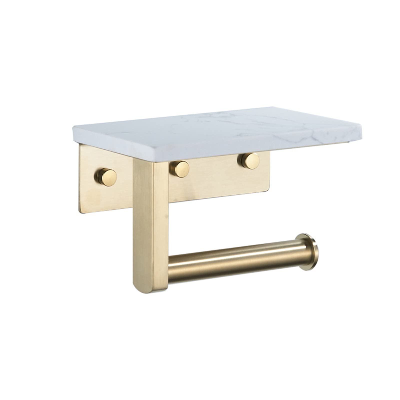 Toilet paper roll holder, Wall Mounted Toilet Paper Holder Towel Rack Roll Gold Black 17x10x6cm