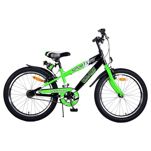 Bicicleta para niño, bicicleta de montaña, volar deportivo, talla 20 pulgadas, cambio 7 V Shimano (verde)