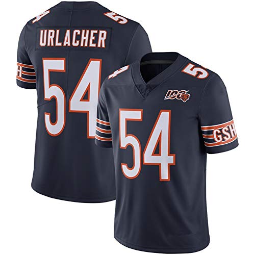 Camiseta de fútbol americano de la marca Urlacher # 54 Chicago Bears, camiseta de rugby de manga corta, manga corta, camiseta de entrenamiento deportiva