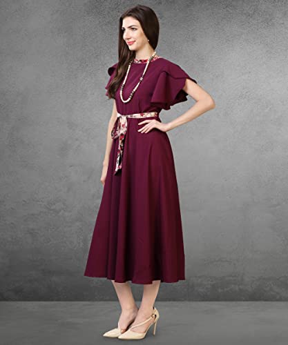 Image of QIQI Women's Crepe A-Line Maxi Casual Dress